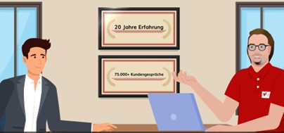 V-max kommuniziert aus Augenhöhe